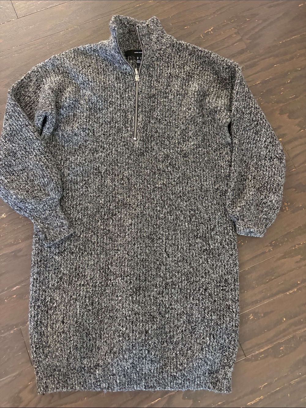 Vero Moda Black & Gray Knit Sweater Dress